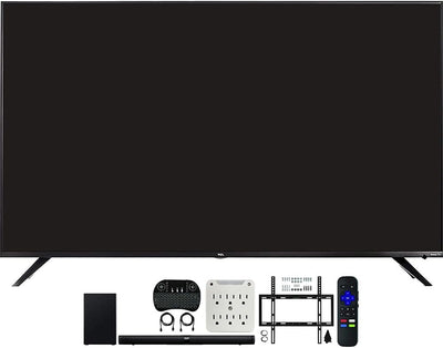 TCL 65R617 65-Inch 4K Roku Smart TV Bundle