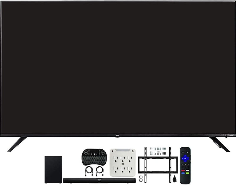 TCL 65R617 65-Inch 4K Roku Smart TV Bundle — main product image