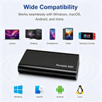DIUOTECT 128GB USB-C Portable External Drive