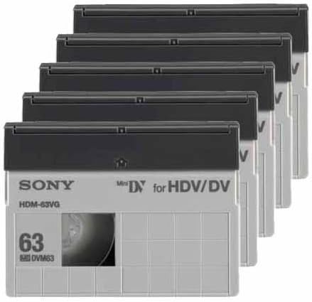 Sony HDM63VG MiniDV/HDV Data Tape Cartridge 5-Pack — main product image