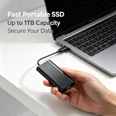 DIUOTECT 128GB USB-C Portable External Drive