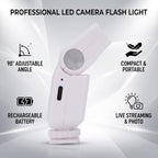 Sanpyl On-Camera LED Video Flash with 90-Degree Tilt Head