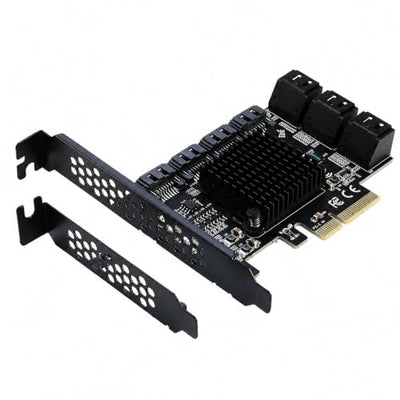 MEKTRIQEC 10-Port SATA 3.0 PCIe Storage Expansion Card