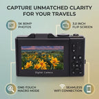 Pomya 5K Retro Digital Camera with 12X Optical Zoom