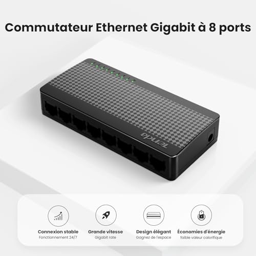 Tenda 8-Port Gigabit Unmanaged Ethernet Switch — main product image