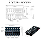 OVSAL Brass 8-String Headless Guitar Bridge String Lock