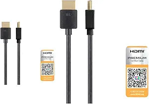 Monoprice HDMI Cable Bundle - 2ft & 8ft - 4K HDR Certified Premium