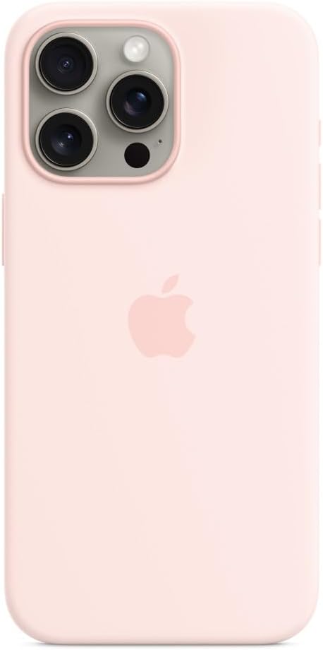 Apple iPhone 15 Pro Max Silicone Case MagSafe - Light Pink — main product image