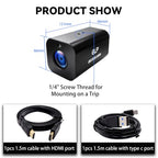 IFWATER 4K USB Camera with 21X Zoom and HDMI Output
