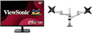 ViewSonic VA2256-MHD 22" IPS Monitor with Dual Mounting Arm