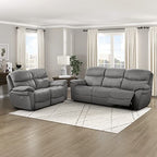 Lexicon 194840177180 Lapointe Reclining Living Room Set Gray