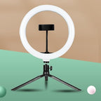 BFKRYP Circular LED Fill Light with Desktop Tripod