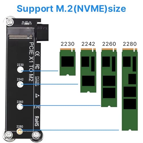 Raxmolo PCIe 3.0 X1 to M.2 NVMe 90-Degree SSD Riser Adapter — main product image