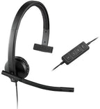 Logitech 981-000570-cr H570e Mono USB Headset Renewed