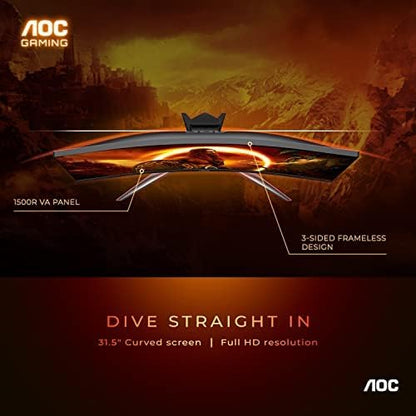 AOC C32G2 32-Inch 165Hz Curved Gaming Monitor