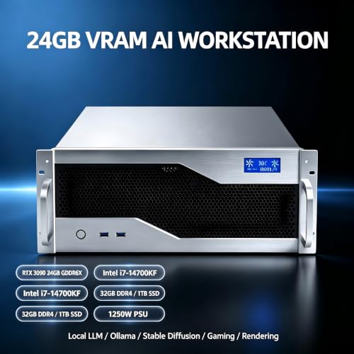 Mengmiao 4U Rackmount AI Workstation PC with RTX 3090 — main product image