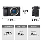 Sony ILCE6400L/B Alpha a6400 Mirrorless Camera Renewed