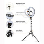 HBCDAAQ Voice-Controlled Circular Selfie Ring Light with Tripod