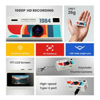 PFXXRENX Thumb-Sized Mini Keychain Camcorder