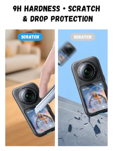UHFOUWYU Insta360 X6 Tempered Glass Screen Protector 2-Pack