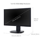 ViewSonic VG2249 22 Inch 1080p Ergonomic Monitor with Daisy Chain