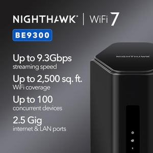 NETGEAR Nighthawk BE9300 WiFi 7 Tri-Band Router