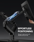 HUANUO FlowLift Full-Motion Dual Monitor Desk Mount