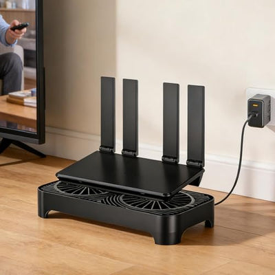 Generic Shock-Absorbing WiFi Router Cooling Base