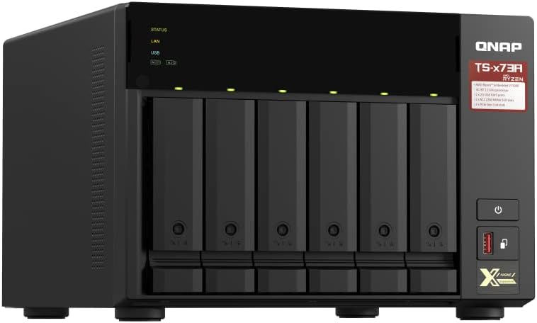QNAP TS-673A-8G 6-Bay NAS 2.5GbE Ports PCIe Slots