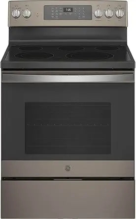 GE JB735EPES: 5.3 Cu. Ft. Slate Electric Convection Range, Air Fry — main product image
