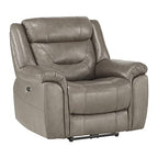 Lexicon 194840134374 Finlay Leather Power Reclining Chair - Brownish Gray