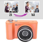SENECESLI 4K Digital Camera with Flip Screen and Fill Light