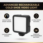 Generic LED On-Camera Video Light with Adjustable Color Temperature
