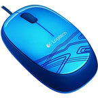 Logitech M105 Wired USB Mouse Blue Ambidextrous
