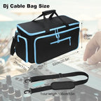 MYDAYS Large DJ Cable Gig Bag with Detachable Dividers