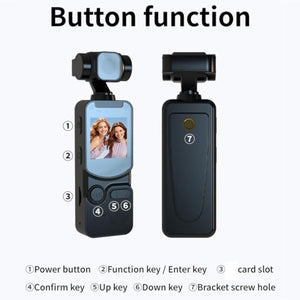 ASHATA 2K Handheld Action Camera with WiFi and Stabilization