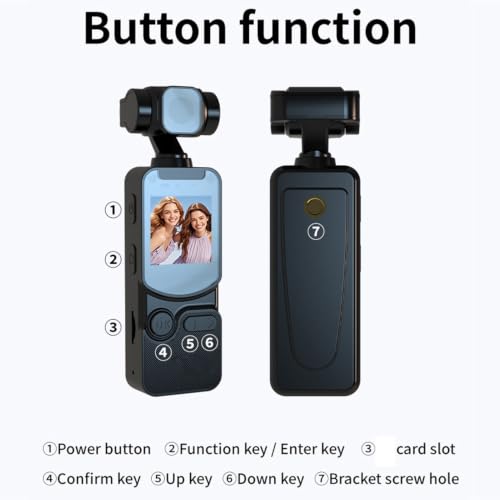 ASHATA 2K Handheld Action Camera with WiFi and Stabilization — main product image