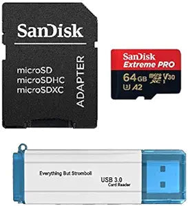 SanDisk 64GB Extreme Pro 4K MicroSD Card Drone Bundle