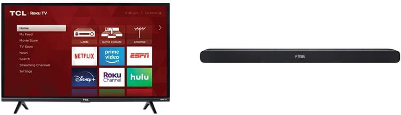TCL 32S327 32-inch Roku Smart TV and Sound Bar — main product image