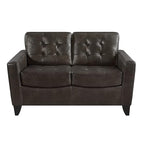 Lexicon Donegal Love Seat Dark Brown Faux Leather