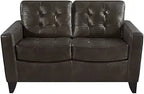 Lexicon Donegal Love Seat Dark Brown Faux Leather