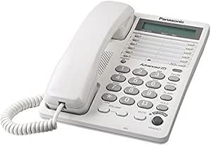 Panasonic KXTS108W Corded Phone with Clock - White
