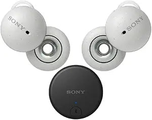 Sony LinkBuds Truly Wireless Earbuds White with TV Adapter