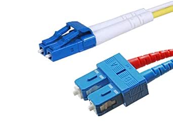 Monoprice 111853 LC/SC Single Mode Duplex Fiber Optic Cable 15 Meter