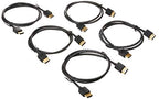 Monoprice 8K Ultra High Speed Slim 3ft HDMI Cable 5-Pack