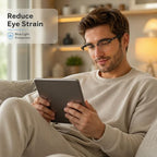 Hiiooweiyi Semi-Rimless Blue Light Blocking Computer Glasses