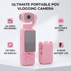 Diydeg Handheld POV Camera with 180° Rotating Lens