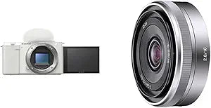 Sony Alpha ZV-E10 Mirrorless Camera with 16mm Lens - White