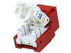 Monoprice 101043 Cat6 RJ-45 Toolless Keystone Jack - Red