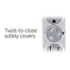 GE 47888 4-Outlet Power Strip with Safety Covers